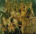 MANTEGNA - The Triumphs of Caesar, IX - Julius Caesar on his triumphal chariot (1484-92)