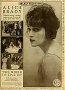 Alice Brady em The World To Live In, 1919
