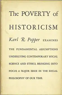 Imagem do livro "A Miséria do Historicismo"  primeira edição 1957