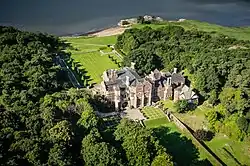 Vista aérea do palácio