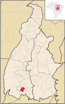 Localização de Alvorada no Tocantins