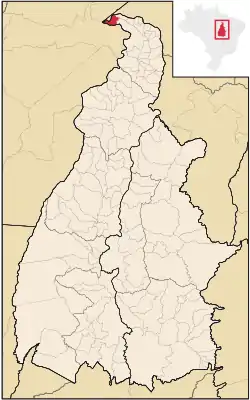 Localização de Esperantina no Tocantins