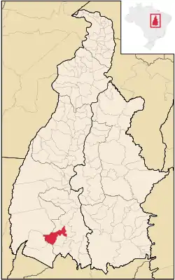 Localização de Figueirópolis no Tocantins