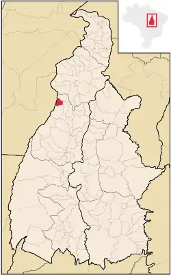 Localização de Juarina no Tocantins