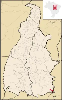 Localização de Lavandeira no Tocantins