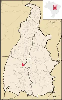 Localização de Nova Rosalândia no Tocantins