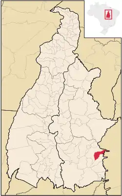 Localização de Novo Jardim no Tocantins