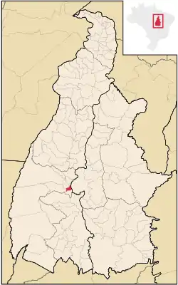 Localização de Oliveira de Fátima no Tocantins