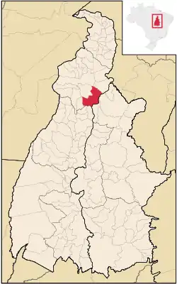 Localização de Palmeirante no Tocantins