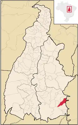 Localização de Ponte Alta do Bom Jesus no Tocantins