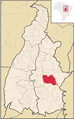 Localização de Ponte Alta do Tocantins no Tocantins
