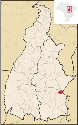 Localização de Rio da Conceição no Tocantins