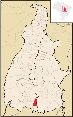 Localização de São Salvador do Tocantins no Tocantins