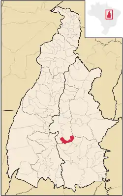 Localização de Silvanópolis no Tocantins