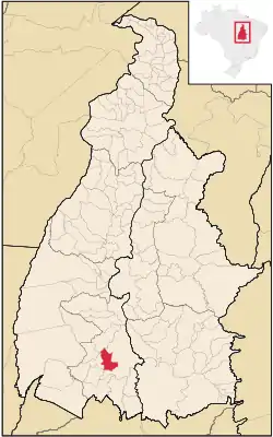 Localização de Sucupira no Tocantins