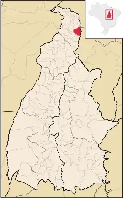 Localização de Tocantinópolis no Tocantins