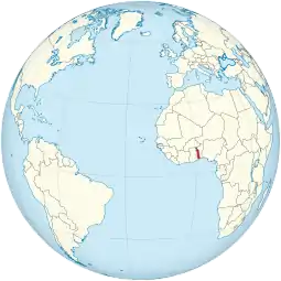 Localização de República do Togo