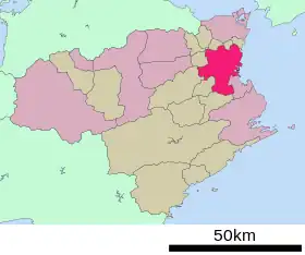 Localização de Tokushima