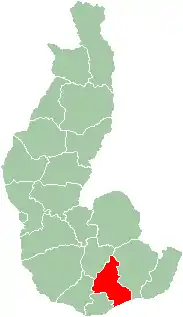 Localização de Ambovombe na província de Toliara