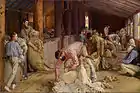 Tom Roberts, Shearing the Rams, 1890