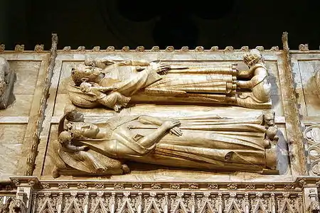 Túmulo de Pedro IV e sua esposa Leonor da Sicília no Mosteiro de Poblet, na Catalunha