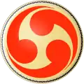 Símbolo: Mitsudomoe, muito presente no Taiko.