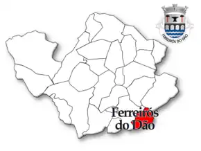 Localização no município de Tondela