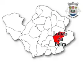 Localização no município de Tondela