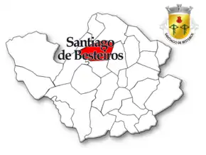 Localização no município de Tondela