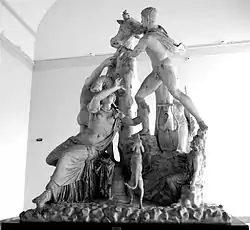 Apolônio de Trales: O Touro Farnésio, cópia romana de original helenístico. Museu Arqueológico Nacional de Nápoles