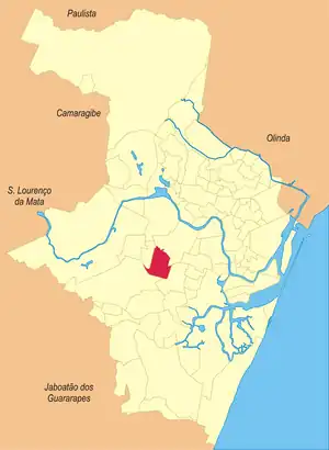 Localização do bairro dos Torrões no Recife