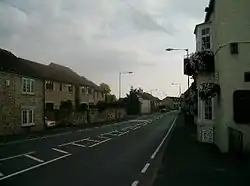 A estrada A162 em Towton.