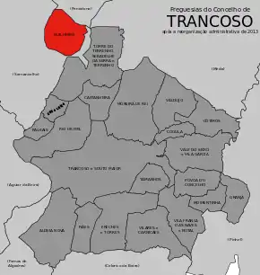 Localização no município de Trancoso