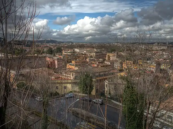 Vista do complexo a partir do Janículo (canto inferior esquerdo).
