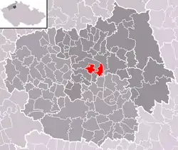 Localização de Travčice