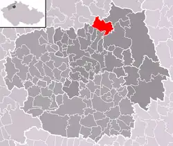 Localização de Třebušín