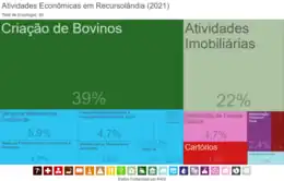 Atividades econômicas de Recursolândia em 2021.