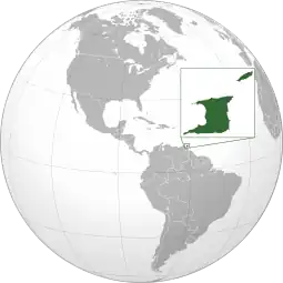 Localização de Trindade e Tobago