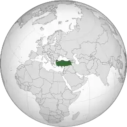 Localização da Turquia