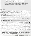 Carta do Grupo de Estudos de Tuskegee convidando os participantes para receberem um "tratamento especial", quando na verdadea seria diagnósticados com uma punção lombar, sem data
