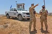UNFICYP peacekeepers patrolling the buffer zone.jpg