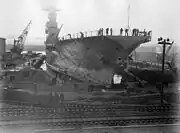 Saratoga docando em Puget Sound1930.