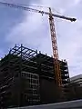 O edifício em construção. Dezembro de 2006