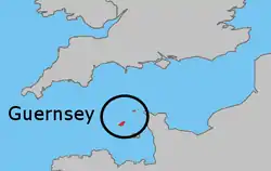 Localização Guernesey