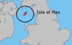 Localização da Ilha de Man