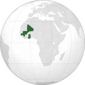 Localização de União dos Estados Africanos