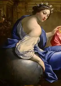 As Musas Urânia e Calíope (detalhe)Por Simon Vouet, circa 1634