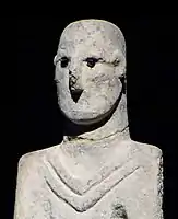 Retrato do homem de Urfa, com pedras de obsidiana nas órbitas.