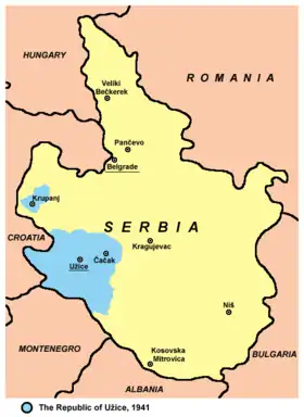Localização de República de Užice