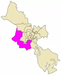 Localização do Distrito de Binh Chanh na Cidade de Ho Chi Minh.